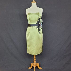 Brand NWT short olive strapless cocktail dress